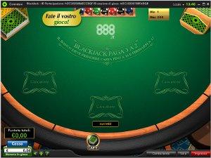 il blackjack di 888
